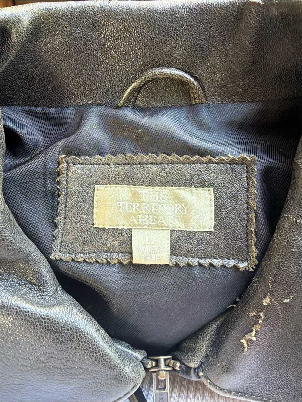 The Territory Ahead Black Leather Bomber Jacket